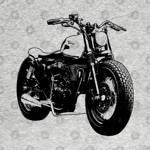 Classic 500 Bike Custom Bobber Sketch Art by KAM Std